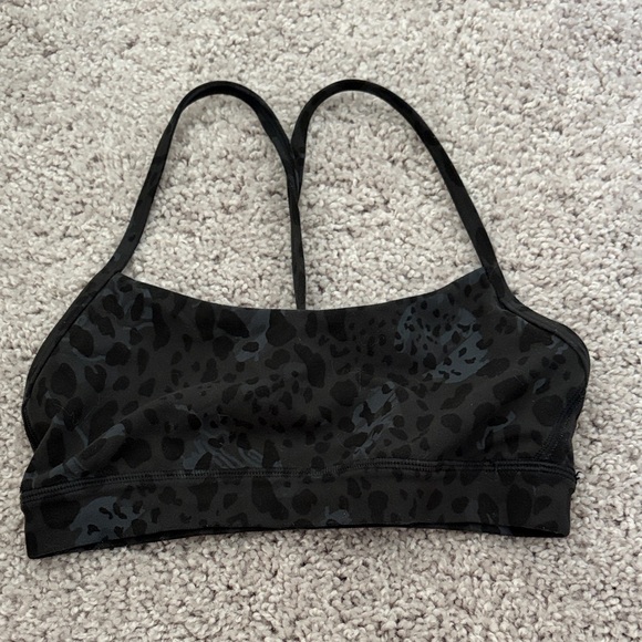 lululemon athletica Other - lululemon athletica Black Grey Animal-Print Sports Bra